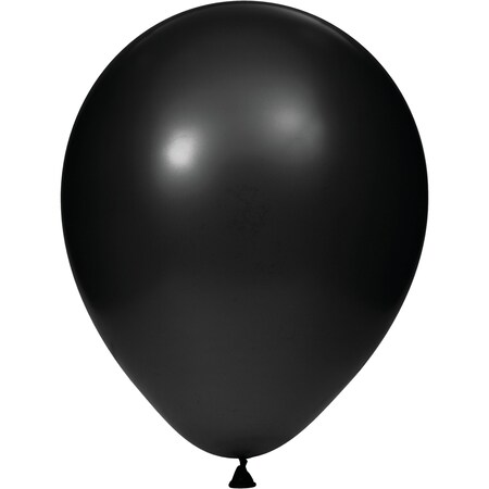 Creative Converting Black Latex Balloons, 12", 180PK 041318